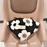 ベビー用ショッピングカートカバー・リバーシブル 北欧調花柄black×ブラック