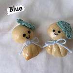 earmii×こんがりぱん工房コラボ！てるてるぼうずブローチ （Blue）