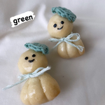earmii×こんがりぱん工房コラボ！てるてるぼうずブローチ （green）