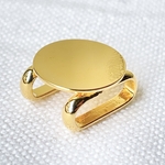 帯留め金具(三分紐用)  12mm皿 ゴールド
