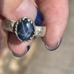 黒猫饅頭様専用ブルースターサファイアリング　天然石　2.18ct.