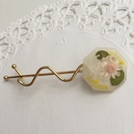 パステルかすみ草とスターフラワーのヘアクリップ〜White〜