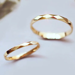 カップルペアリング【刻印可】18Kゴールド　結婚指輪　ペア　セット　プレゼント
