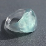 水面（みなも）の光　アクアマリン：リング #13：波動玉®（引き寄せ玉）【現品一点もの／価格据置】