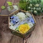 【再販3】リングピロー 5rings ＊*yellow rose × light blue*＊