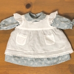 ウォルドルフ人形用お洋服　水色花柄ワンピース（40cm）
