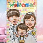 似顔絵【ウェルカムボード 】オーダーページ　パステルタッチ　記念日　誕生日　結婚祝い