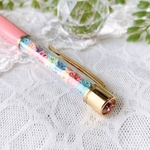 つまみ細工ボールペン　ライトトーン　pink