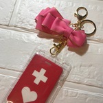 ヘルプマークストラップ　Lepi Ribbon   ピンク
