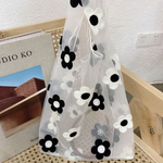 SALE♥ モノトーンフラワーエコバッグ