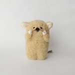 ねずみカスタード　 毛足長め（1点物）はずかしがりっこ