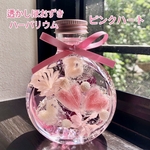 透かしほおずきハーバリウム《ピンクハート》