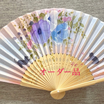 オーダー品✨花と猫の扇子[送料込み]