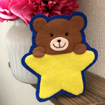 再販17★ネームタグ クマと星