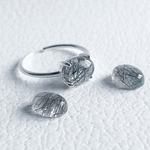 【JORIE】サイズがわからなくても大丈夫！ブラックルチルクォーツ　リング silver925刻印あり　8月誕生石