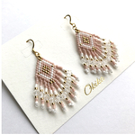 《18’》スワロフスキー×ビーズピアス《Pink》