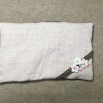 ☆あったか☆ホットパック マルチタイプ  〜シンプルチェック/茶パイル地  お花付き〜 ☆エコカイロ☆