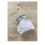 フラワーカットワークレース　巾着バッグ