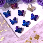 8個入り9×10mmバタフライビジュー（ブルー）