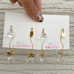 フラワードロップピアス（ゴールドフラワー）
