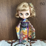 No.150 アイシードール　ネオブライス　りかちゃん振袖　雲取にかのこしぼり