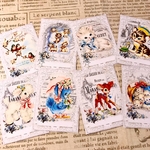 フレンチシャビー♡レトロアニマルのホワイトビンテージレースラベル　オプションにてカードタイプに可能