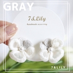 【ビオラ《Glay》】イヤリング  ぷっくりとした花びらの可愛いビオラのイヤリング