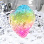 レインボー水晶（ 最大約 40㎜×28㎜ ）のリング