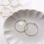 10pcs [24mm] シンプル フープピアス パーツ  m456