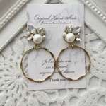 ビジュー♡フープピアス