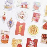 切手風 フレークシール45枚set≪afternoon tea≫ [F139]