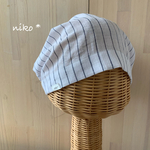 【niko *医療用帽子】春夏向けガーゼキャップ(デニムライトブルー無地)