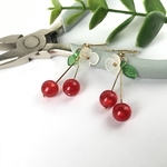 ジューシーさくらんぼのピアス/イヤリング