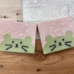 【OUTLET】No.458＊ねずみ？カモミールジャーマン カモミールバター＊手作り石けん
