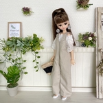 《再販》バックリボンサロペット　グレージュ