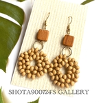森の大ぶりピアス🌿／イヤリング／樹脂ピアス