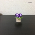 ◆小さな紫のハスの花フラワーポット