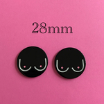 importアクリルプレートチャーム　ブラック　2個入り