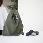 【大きめレジバッグ型】荷こぼれ防止エコバッグ  カーキ