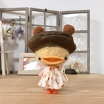 ミニアニマルドール♡モヘア仕立てのクマ耳ヒヨコちゃん♪ 