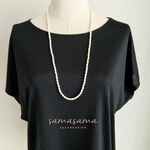 ７５センチ♡ライス型パールのロングネックレス