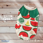🍉夏全開🍉ポップなスイカ襟付きタンク　Sちょっと長め