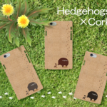 【18機種対応】Hedgehog(ハリネズミ) コルクプリント スマホカバー