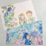 【再販】夏の花の水彩画ポストカード　二枚セット
