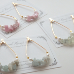 再販2  さざれ石のフープピアス／イヤリング