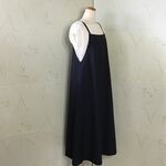 紺無地　ウール混トロピカル　キャミソール型ジャンパースカート　123