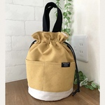ヴィンテージ帆布＊巾着バッグ トートバッグ バケツバッグ ＊ショルダーにも