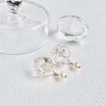 [煌めき]b.水晶と淡水パールのピアス/イヤリング