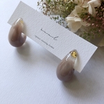 ピアス　cashew nuts(smoky grayge)