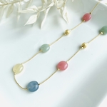 キャンディみたいなカラフルビーズのロングネックレス